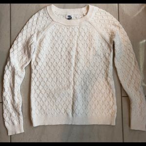 White Cable knit sweater
